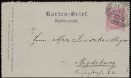 Österreich Kartenbrief K 22 RIVA 27.3.1895 N. MAGDEBURG 29.3.95, Geprüft KLICKOW - Andere & Zonder Classificatie