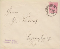 Österreich Umschlag 64a Kaiser Franz Joseph 5 Kreuzer, TESCHEN 7.12.1892 - Andere & Zonder Classificatie