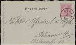 Österreich Kartenbrief K 22 CILLI 6.7.1899 Nach WIEN 7.7.99 - Andere & Zonder Classificatie