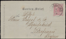 Österreich Kartenbrief K 22 SCHÖRFLING 9.3.1898 Nach GRAFENAU 10.3.98 - Andere & Zonder Classificatie