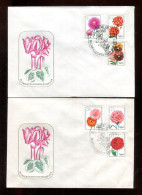 DDR / 1975, Mi. 2070-2075 "Blumen" Auf 2 FDC (B2294) - 1971-1980