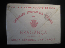 BRAGANÇA 1960 To Figueira Da Foz S.R. Serviço Da Republica Postage Paid Cancel Cover PORTUGAL Heraldry - Storia Postale