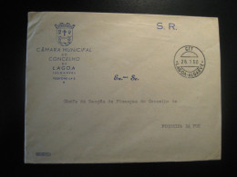 LAGOA Algarve 1960 To Figueira Da Foz S.R. Serviço Da Republica Postage Paid Cancel Cover PORTUGAL Heraldry - Brieven En Documenten