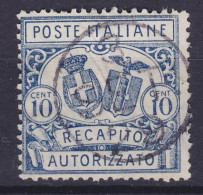 Italy Gebyrmarke 1928 Mi. 1 B, 10c. Recapito Autorizzato Deluxe 3 SET 1929 Cancel - Revenue Stamps
