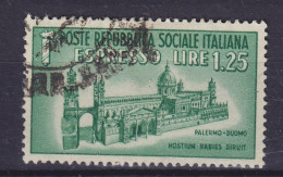 Italy 1944 Mi. 682 X, 1.25 L Dom, Palermo, Express Eilmarke (o) - Eilsendung (Eilpost)