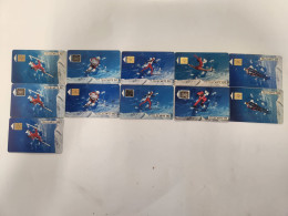 FRANCE-Skiing On The Ice In All Kinds Of Situations-(G1)-(11cards-chip Used)-(50,120) - Sport