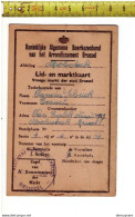 KL 5300  - KONINKLIJKE ALGEMENE BOERKOZENBOND VANHET ARRONDISSEMENT BRUSSEL - LID EN MARKTKAART - Cartes De Membre