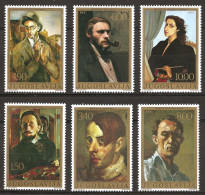 Yougoslavie 1977 N° 1594 / 9 ** Tableaux, Autoportrait, Cigarette, Pipe, Peintre, Pinceau, Vavpotie, Hakman, Kraljevic - Neufs