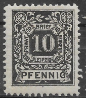 Privatpost Leipzig, Schöner Ungebrauchter Wert Der Ausgabe Der Privat-Brief-Verkehr-Gesellschaft Von 1886 - Postes Privées & Locales