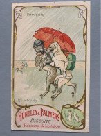 Chromo HUNTLEY & PALMER - Animaux Humanisés - Février Les Giboulées, Chiens, Signé Zodiaque Poissons - Other & Unclassified