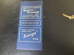 1 Old Matchbox Label Kingo Tea Unused - Luciferdozen - Etiketten