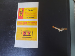 1 Old Matchbox Label K.Y. England Unused - Luciferdozen - Etiketten