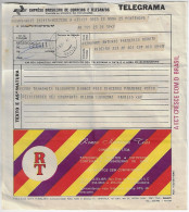 Brazil 1972 Telegram From Belo Horizonte To Rio De Janeiro Authorized Advertising Romeu Mendonça Teles Confecções Ltda - Cartas & Documentos