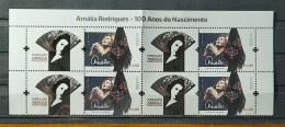 2020 - Portugal - MNH - Foundation Amalia Rodrigues - Portuguese Diva Of Fado - Block Of 4 Corporate Stamps - Ongebruikt