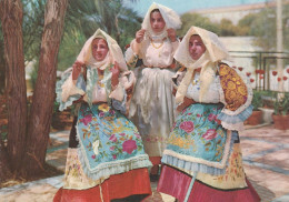 CARTOLINA  SENNORI SASSARI SARDEGNA COSTUMI SARDI VIAGGIATA 1955 - Sassari