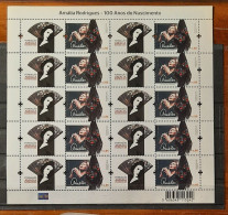 2020 - Portugal - MNH - Foundation Amalia Rodrigues - Portuguese Diva Of Fado - Complete Sheet Of 10 Corporate Stamps - Neufs