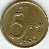 Belgique Belgium 5 Francs 1994 Flamand KM 190 - 5 Frank