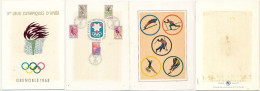 FDC 27 Janvier 1968 Des 5 Timbres-postes Des Xèmes Jeux Olympiques D'Hiver De GRENOBLE 1968 Olympic Games 68 - Sonstige & Ohne Zuordnung