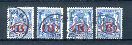 (B) S28 Gestempeld 1941 - Type Klein Staatswapen En Leopold III (4 St.) - 1 - Other & Unclassified