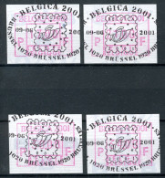 (B) ATM105 FDC 2001 - Belgica 2001 Set 17-21-30-34 BEF - Andere & Zonder Classificatie