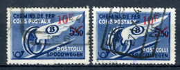 (B) TR292 Gestempeld 1946 - Gevleugeld Wiel Met Rode Opdruk (2 Stuks) - 2 - Oblitérés