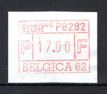 ATM 6A MNH**  1982 - Belgica 82 17 Fr. - Nuovi