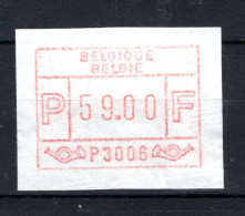 ATM 6 MNH** 1981 -  Ixelles 1 Proefuitgifte 59 Fr. - Mint