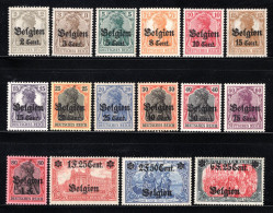 OC10/25 MNH 1916 - Duitse Zegels Met Opdruk Belgien - OC1/25 General Government