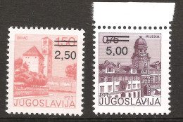 Yougoslavie 1979 N° 1730 / 1 ** Courant, Tourisme, Surchargés, Budva, Rijeka, Korzo, Horloge, Croatie, Eglise Monténégro - Unused Stamps