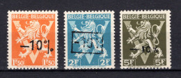 724K/724M MNH** 1946 - Heraldieke Leeuw België - Belgique - Sot  - 1946 -10%