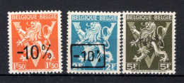 724G/724I MNH** 1946 - Heraldieke Leeuw Belgique - België - Sot - 1946 -10%