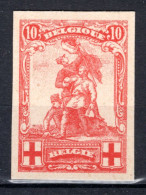 127 (*) PROOF Ongetand 1914 10 C - 1914-1915 Red Cross