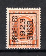 PRE72A MNH** 1923 - BRUXELLES 1923 BRUSSEL  - Typografisch 1922-31 (Houyoux)