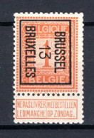 PRE37B MNH** 1913 - BRUSSEL 13 BRUXELLES - Typos 1912-14 (Löwe)