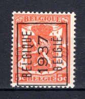 PRE322A MNH** 1937 - BELGIQUE 1937 BELGIE - Sobreimpresos 1936-51 (Sello Pequeno)