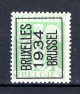 PRE276A MNH** 1934 - BRUXELLES 1934 BRUSSEL  - Typografisch 1932-36 (Ceres En Mercurius)