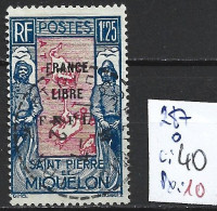 SAINT PIERRE ET MIQUELEON 287 Oblitéré Côte 40 € - Usati