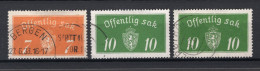 NOORWEGEN Yt. S11/12° Gestempeld Dienstzegel 1933-1937 - Service