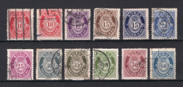 NOORWEGEN Yt. 73/83° Gestempeld 1910-1920 - Unused Stamps