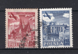 POLEN Yt. PA37/38° Gestempeld Luchtpost 1954 - Oblitérés