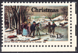 !a! USA Sc# 1702 MNH SINGLE From Lower Right Corner - Christmas - Neufs