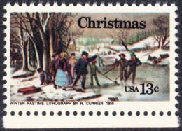 !a! USA Sc# 1702 MNH SINGLE W/ Bottom Margin - Christmas - Neufs