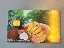 CUBA-(CU-ETE-0089A)-Frutas Tropicales-(CHT10)-(105)-($10)-(0003372049)-used Card+1card Prepiad Free - Cuba