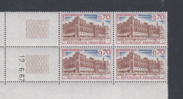 France N° 1501 XX St-Germain-en-Laye, En Bloc De 4 Coin Daté Du 12 . 6 . 67 ; Sans Trait, Sans Charnière, TB - 1960-1969