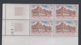 France N° 1501 XX St-Germain-en-Laye, En Bloc De 4 Coin Daté Du 17 . 8 . 67 ; Sans Trait, Sans Charnière, TB - 1960-1969