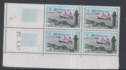 France N° 1503 XX Boulogne-sur-Mer, En Bloc De 4 Coin Daté Du  22. 5 . 67 ; 2 Traits, Sans Charnière, TB - 1960-1969