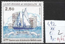 SAINT PIERRE ET MIQUELON 492 ** Côte 2 € - Ungebraucht