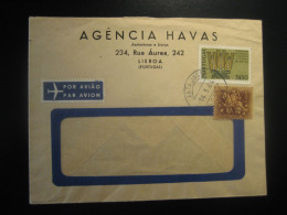 LISBOA 1964 Cancel Air Mail Agencia Havas Cover PORTUGAL - Storia Postale