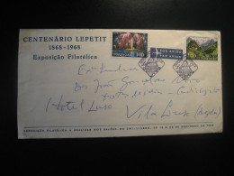 LISBOA 1968 To Hotel Luso Vila Luso Luena Angola Expo Fil Lepetit Cancel Air Mail Cover PORTUGAL - Brieven En Documenten