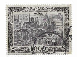 France 1950 - Poste Aérienne - 1000F - Vue De Paris - Oblitéré - - 1927-1959 Gebraucht